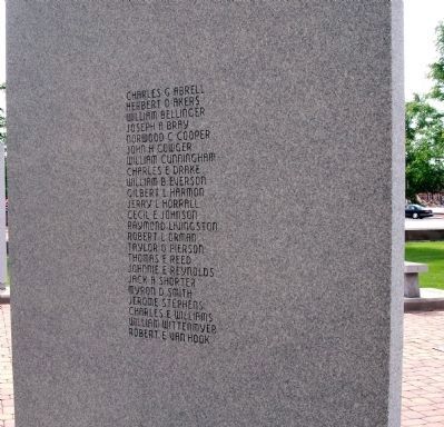 Obverse Side - - Korean War Memorial. Click for full size. Obverse Side - - Korean War Memorial image. Click for full size.