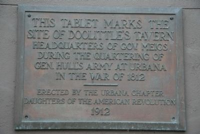 This tablet mark's the Site of Doolittle's Tavern Marker image. Click for full size.