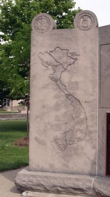 Left Panel - - Vietnam War Memorial - - Vigo County Marker image. Click for full size.