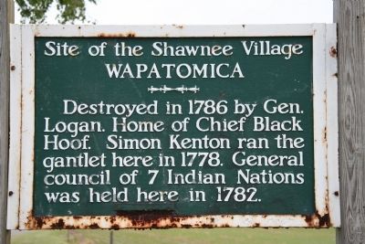Site of the Shawnee Village, Wapatomica Marker image. Click for full size.