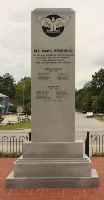 All Wars Memorial Marker, South face image. Click for full size.