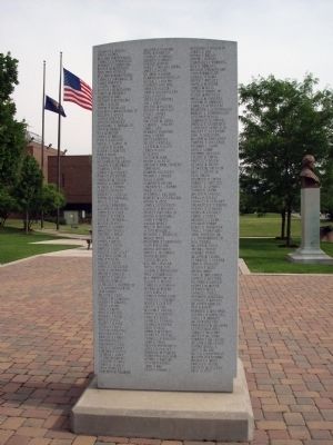 Obverse Side - - World War II War Memorial Marker image. Click for full size.