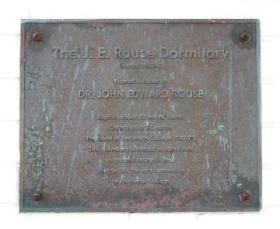 The J.E. Rouse Dormitory Marker image. Click for full size.