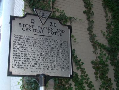 Stone Tavern and Central Hotel Marker image. Click for full size.