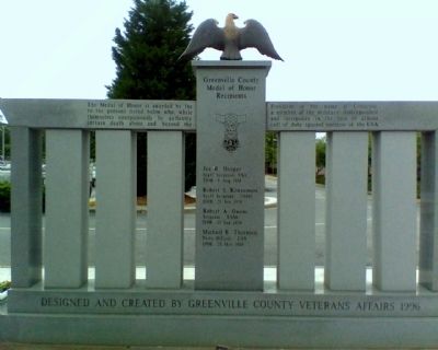 Greenville County Medal of Honor Marker image. Click for full size.