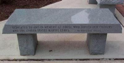 Morrow County Veterans Memorial Marine Corps Memorial Bench image. Click for full size.