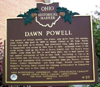 Dawn Powell Marker image. Click for full size.