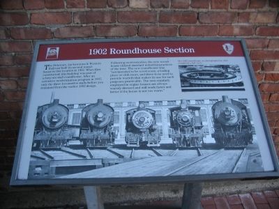 1902 Roundhouse Section Marker image. Click for full size.