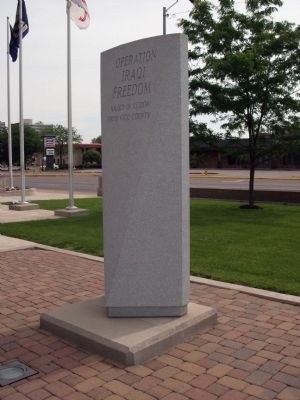 Front View - - Operation Iraqi Freedom - War Memorial Marker image. Click for full size.