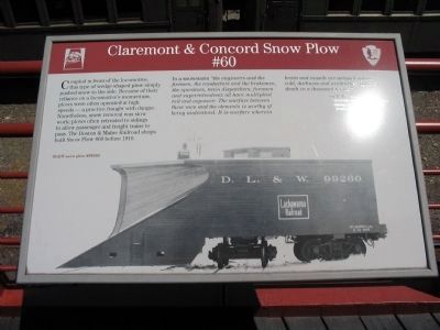 Claremont & Concord Snow Plow #60 Marker image. Click for full size.