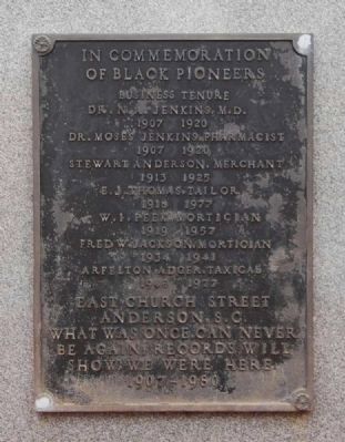 In Commemoration of Black Pioneers Marker - Front image. Click for full size.