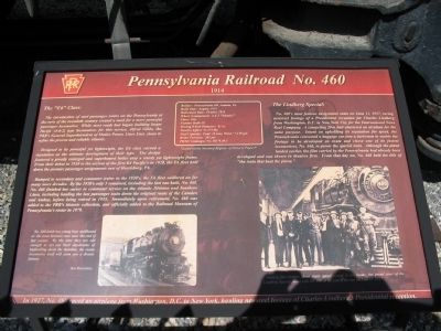 Pennsylvania Railroad No. 460 Marker. Click for full size. Pennsylvania Railroad No. 460 Marker image. Click for full size.