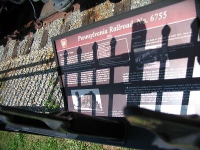 Pennsylvania Railroad No. 6755 Marker. Click for full size. Pennsylvania Railroad No. 6755 Marker image. Click for full size.
