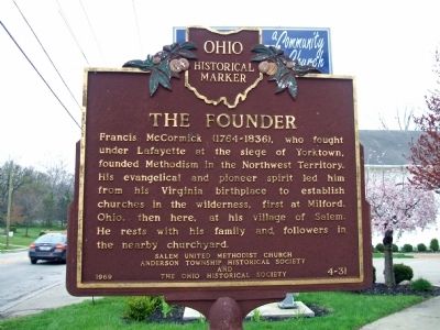 The Founder / The Church Marker image. Click for full size.