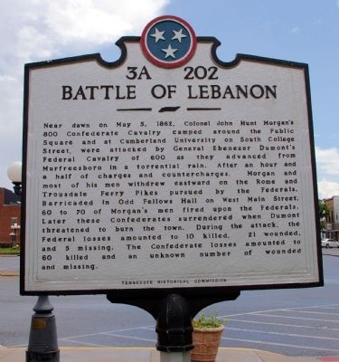 Battle of Lebanon Marker image. Click for full size.