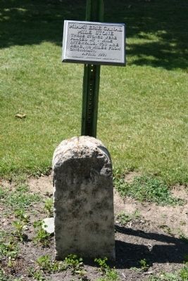 Miami Erie Canal Mile Stone Marker image. Click for full size.