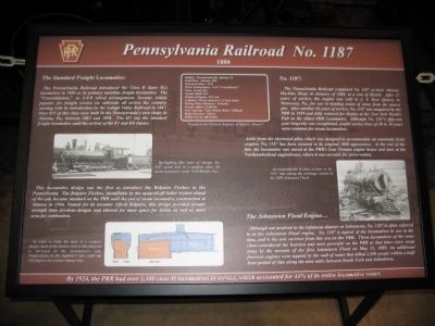 Pennsylvania Railroad No. 1187 Interpretive Marker image. Click for full size.