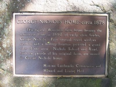 George Nichols Home Marker image. Click for full size.