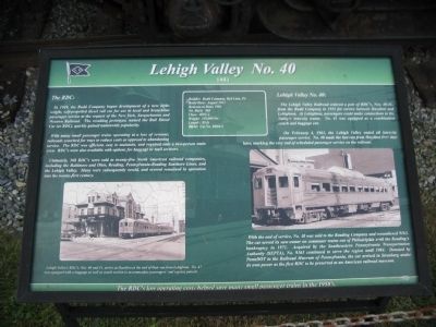 Lehigh Valley No. 40 Marker. Click for full size. Lehigh Valley No. 40 Marker image. Click for full size.