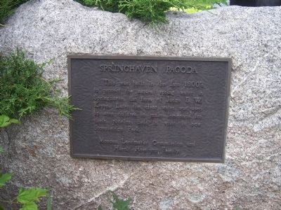 Springhaven Pagoda Marker image. Click for full size.