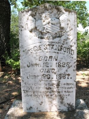 A.J. Stanford's first wife, born 1828 died 1867. image. Click for full size.