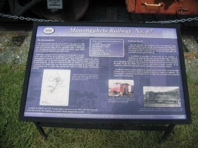 Monongahela Railway No. 67 Marker image. Click for full size.