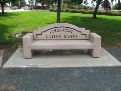 Livermore Sister City Bench image. Click for full size.