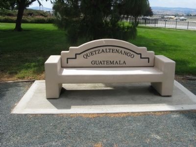 Quetzaltenango Sister City Bench image. Click for full size.