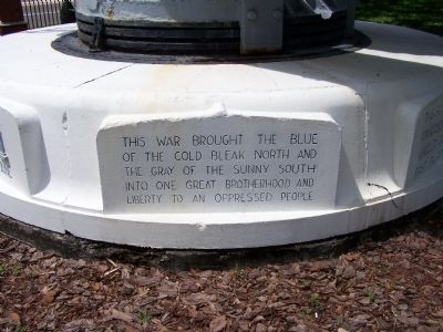 Tampa's 203 mm Spanish American War Gun Marker, northeast face image. Click for full size.