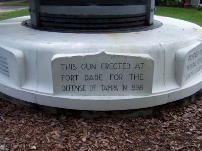 Tampa's 203 mm Spanish American War Gun Marker west face. Click for full size. Tampa's 203 mm Spanish American War Gun Marker west face image. Click for full size.