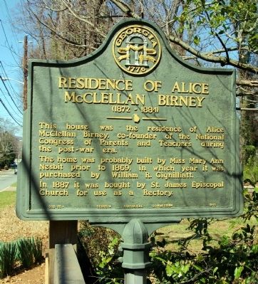 Residence of Alice McLellan Birney Marker image. Click for full size.