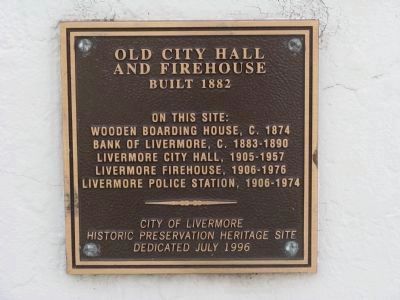 <i>Lower Marker:</i> Livermore Town Hall Jail and Firehouse image. Click for full size.