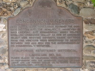 Concannon Vineyards Marker image. Click for full size.