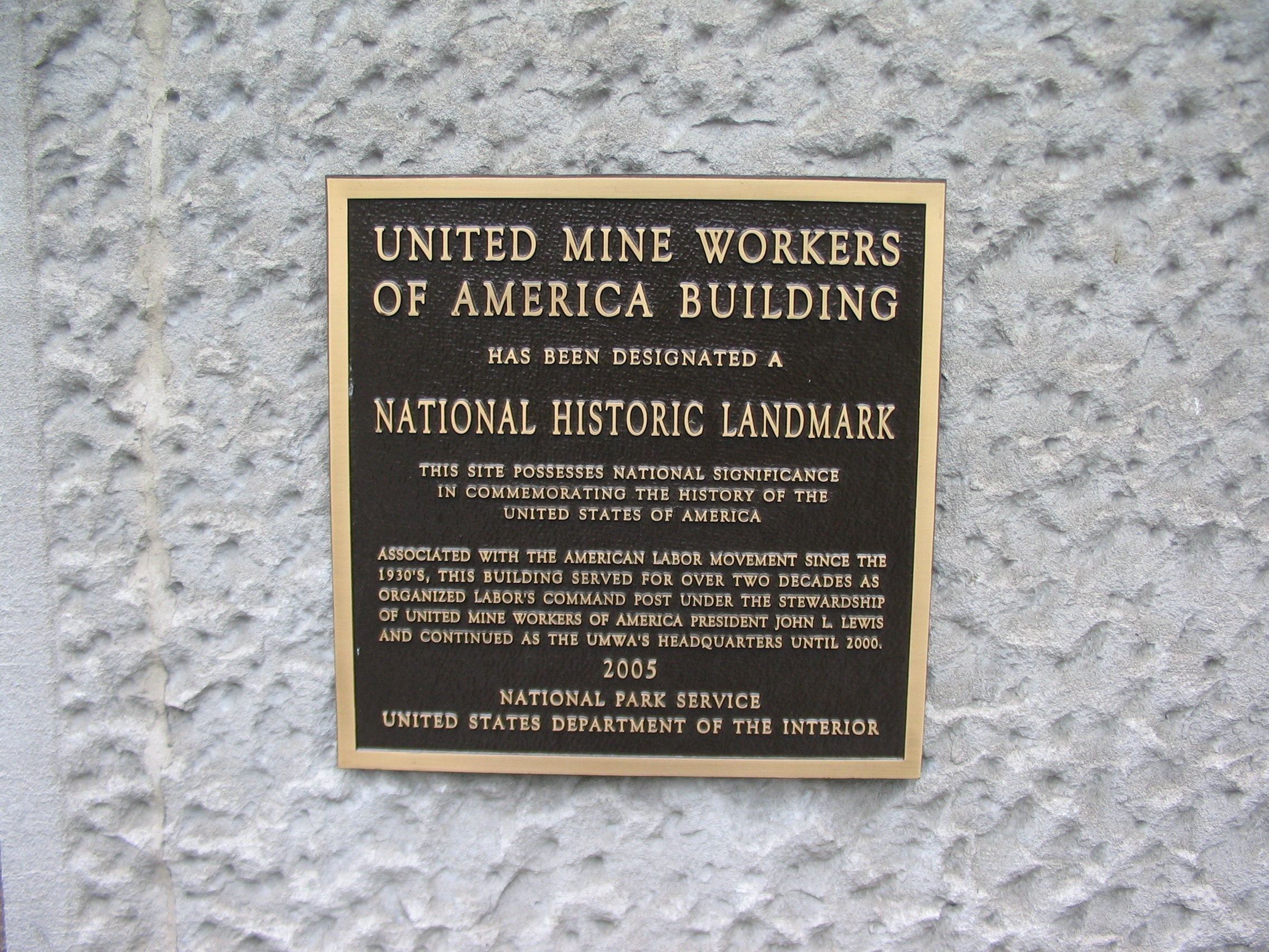 United Mine Workers of America Building Marker