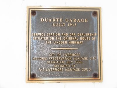 Duarte Garage Marker. Click for full size. Duarte Garage Marker image. Click for full size.