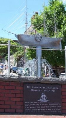 The Pioneer TransAtlantic Steamship Savannah Marker. Click for full size. The Pioneer TransAtlantic Steamship Savannah Marker image. Click for full size.