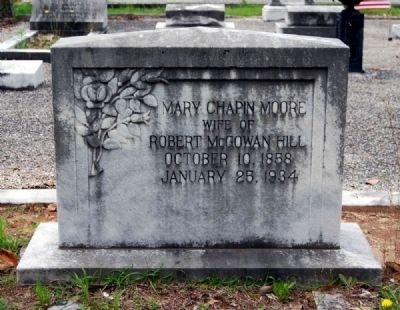 Mary Chapin Moore Tombstone<br>Long Cane Cemetery, Abbeville, SC image. Click for full size.