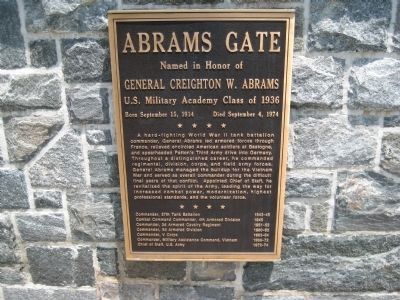 Abrams Gate Marker image. Click for full size.