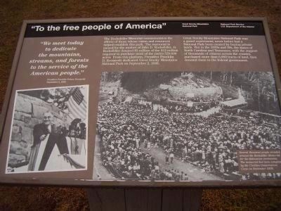 “To the free people of America” Marker image. Click for full size.