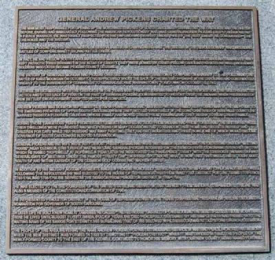 General Andrew Pickens Charted the Way Marker. Click for full size. General Andrew Pickens Charted the Way Marker image. Click for full size.