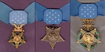 Congressional Medal of Honor -<br>Medal of Honor Ribbon and<br>Army, Navy, and Air Force Medals image. Click for full size.