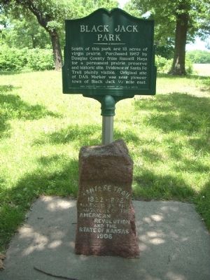 Black Jack Park Marker. Click for full size. Black Jack Park Marker image. Click for full size.