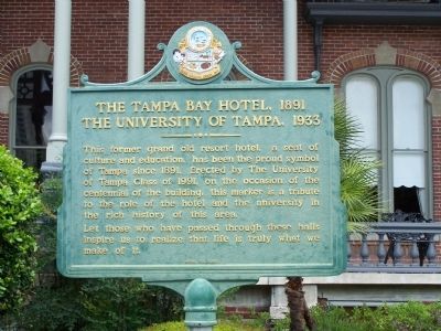 Tampa Bay Hotel, 1891 Marker image. Click for full size.