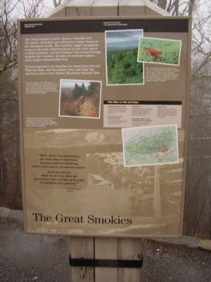 The Great Smokies Marker image. Click for full size.