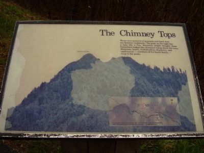 The Chimney Tops Marker image. Click for full size.
