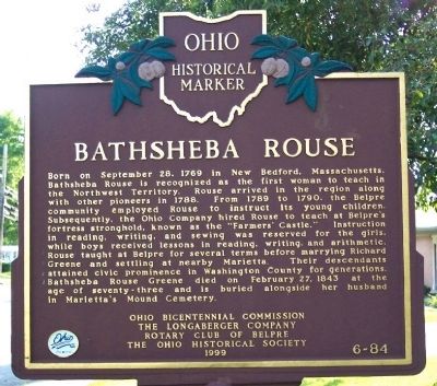 Bathsheba Rouse Marker image. Click for full size.
