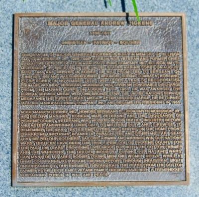 Major General Andrew Pickens Marker. Click for full size. Major General Andrew Pickens Marker image. Click for full size.