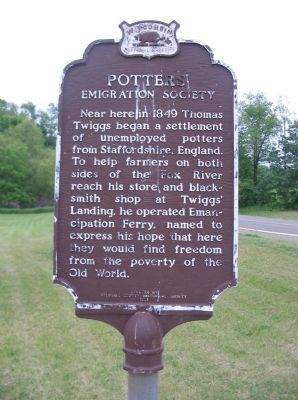 Potters' Emigration Society Marker image. Click for full size.