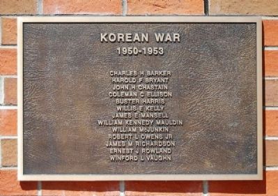 To the Valiant Citizen-Soldiers of Pickens County Memorial -<br>Korean War Plaque image. Click for full size.