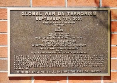 To the Valiant Citizen-Soldiers of Pickens County Memorial -<br>Global War on Terrorism Plaque image. Click for full size.